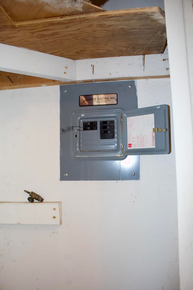 utility room featuring electric panel