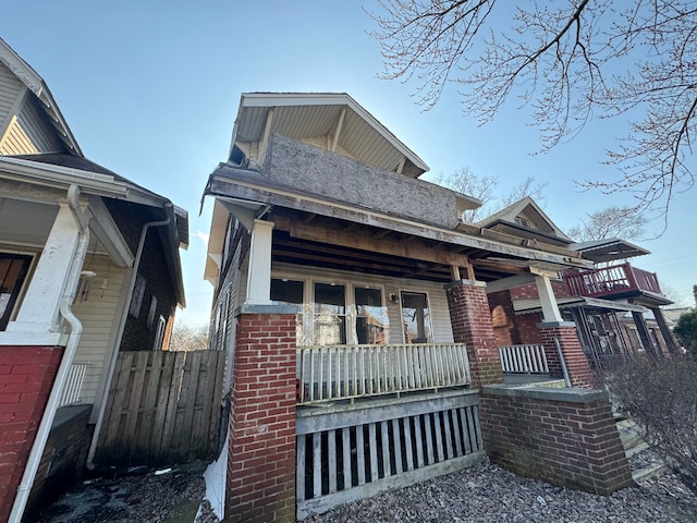 137 N St, Highland Park, MI 48203 - view of front of home featuring covered porch and brick siding