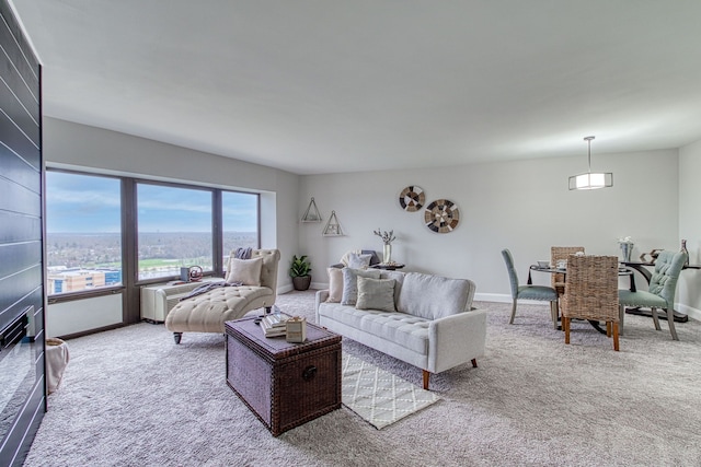 5000 Town Ctr Unit 2205, Southfield, MI 48075 - living area featuring carpet floors and baseboards