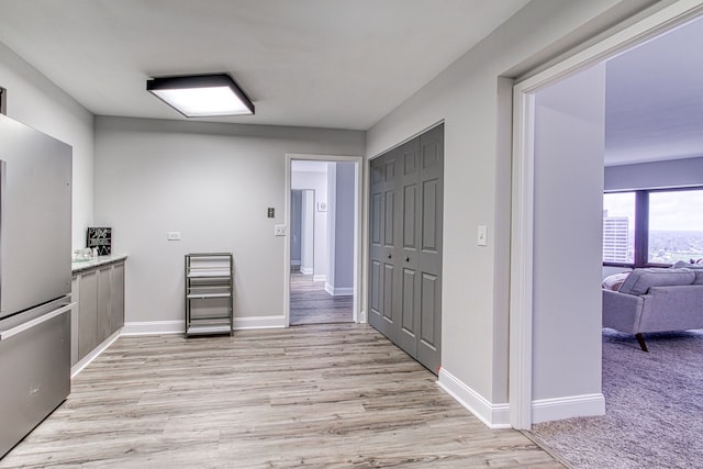 5000 Town Ctr Unit 2205, Southfield, MI 48075 - hall with light wood finished floors and baseboards