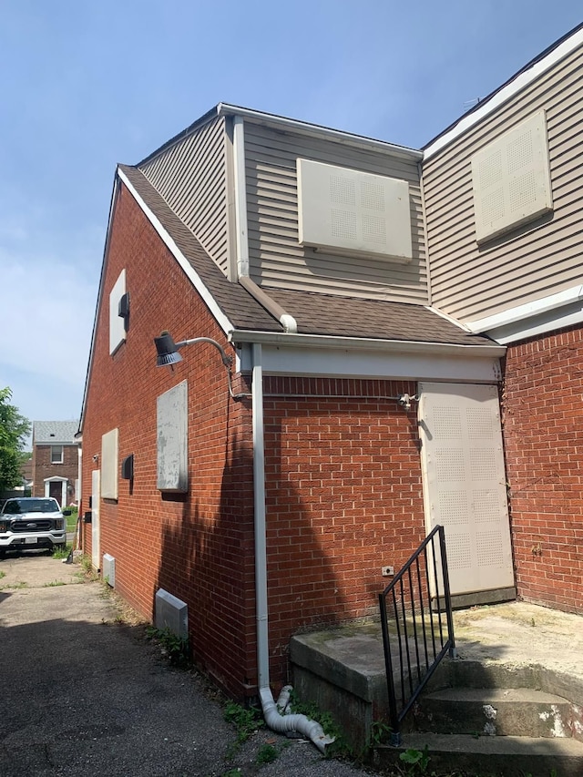 view of home's exterior featuring a garage