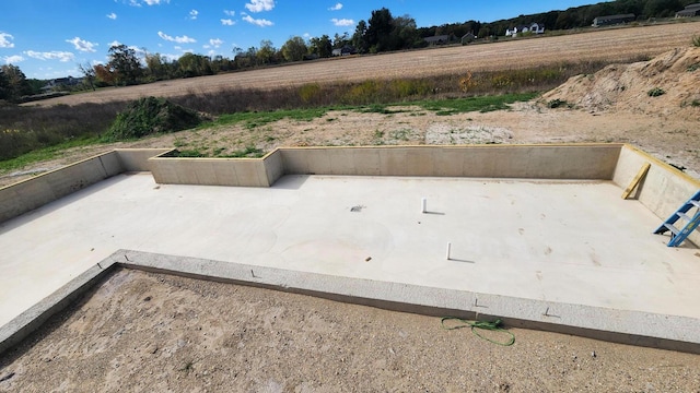 view of patio featuring a rural view