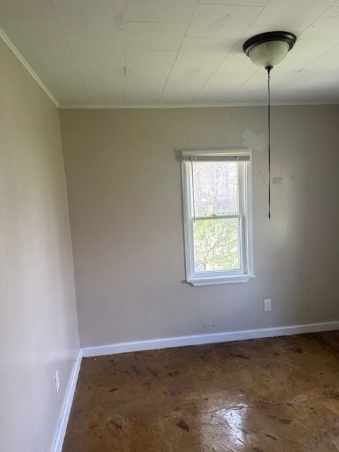 empty room with ornamental molding