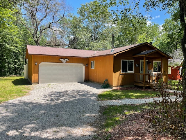 view of front facade with a garage