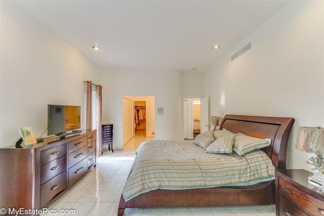 bedroom with a spacious closet