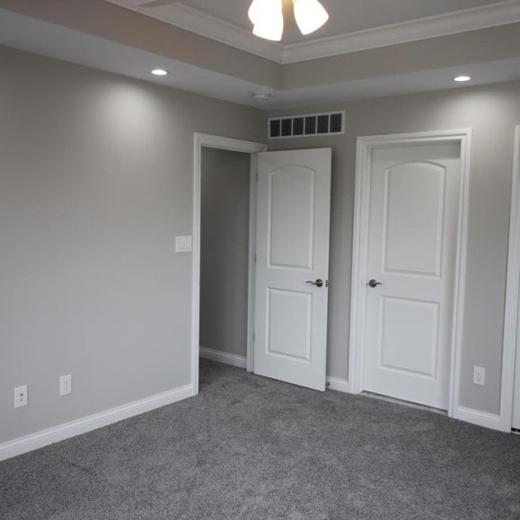 33690 N Bostwick, Farmington Hills, MI 48335 - unfurnished bedroom with crown molding, carpet, baseboards, and recessed lighting