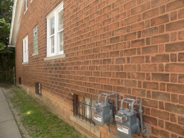 6334 Tuxedo Ave, Detroit, MI 48204 - exterior view of brick siding and gas meter