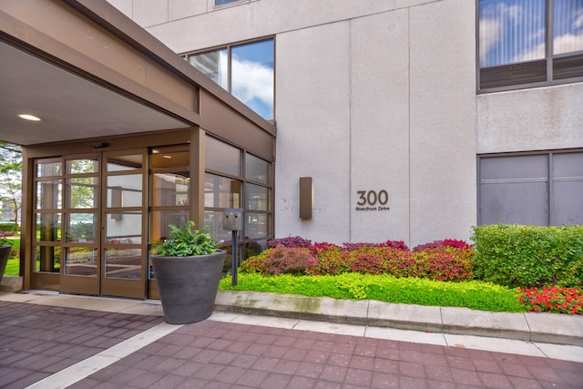 view of exterior entry with french doors