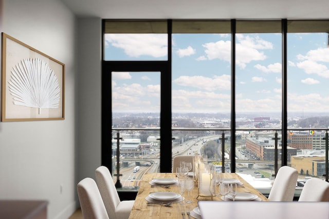 dining room featuring plenty of natural light