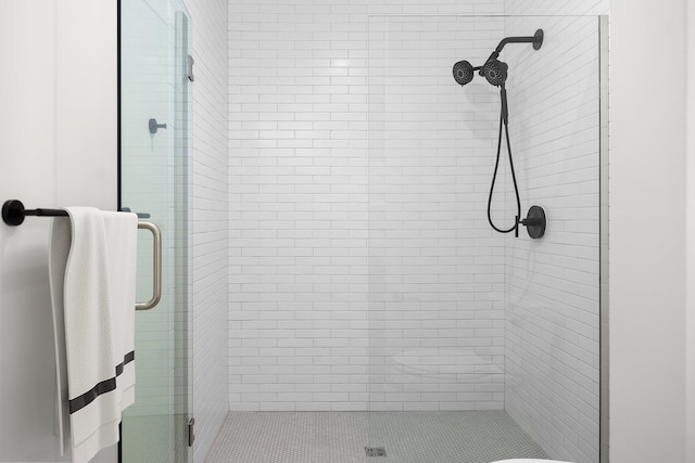 bathroom featuring walk in shower