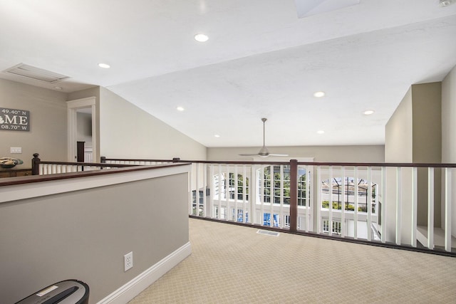 3975 Harbor Breeze Dr, Norton Shores, MI 49441 - hallway featuring carpet, recessed lighting, and baseboards