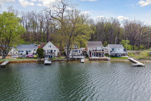 exterior space featuring a boat dock