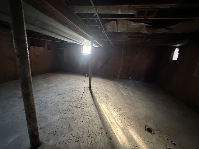 view of basement