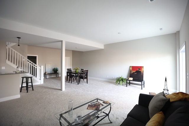 view of carpeted living room