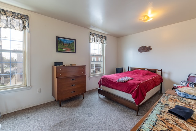 bedroom featuring carpet