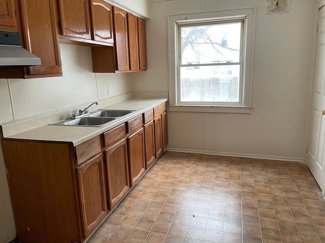 kitchen with sink and extractor fan