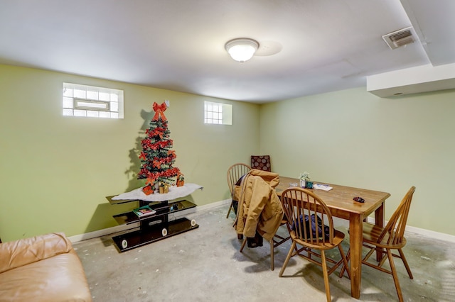 view of dining area