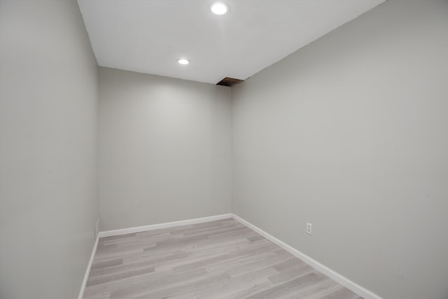 unfurnished room featuring light hardwood / wood-style flooring