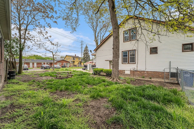 view of yard featuring central AC unit