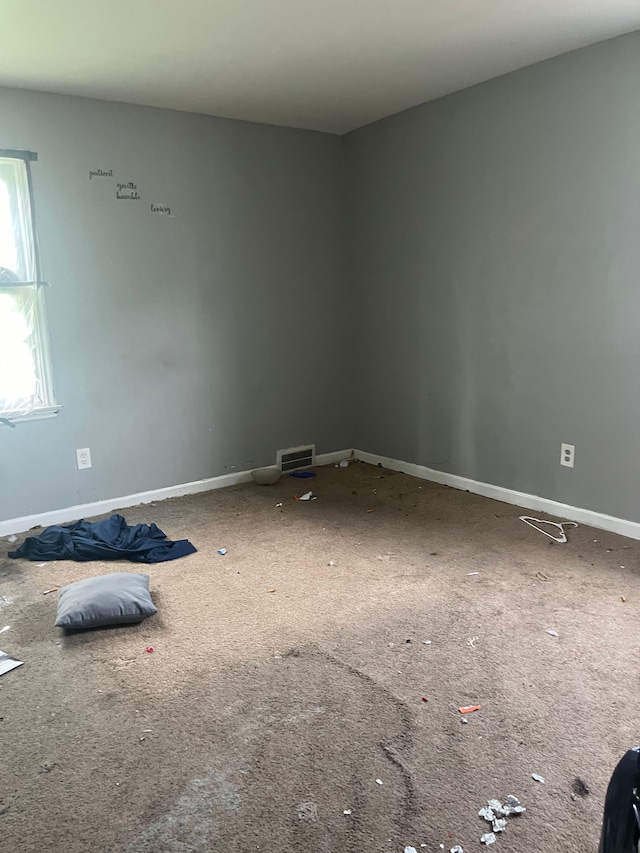 view of carpeted empty room