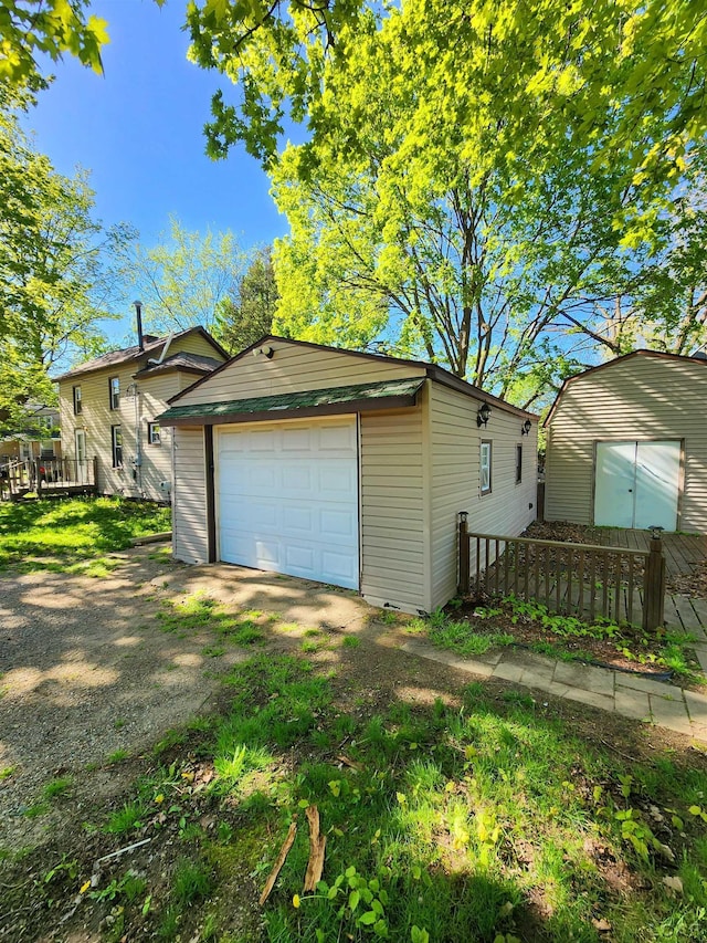 120 W Mcneil St, Corunna, MI 48817 - detached garage with dirt driveway