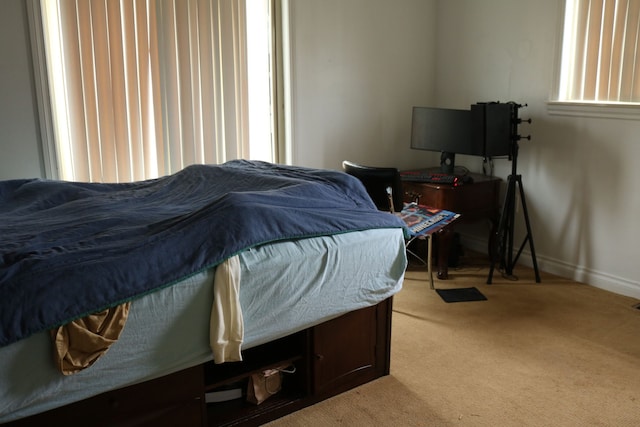 view of carpeted bedroom