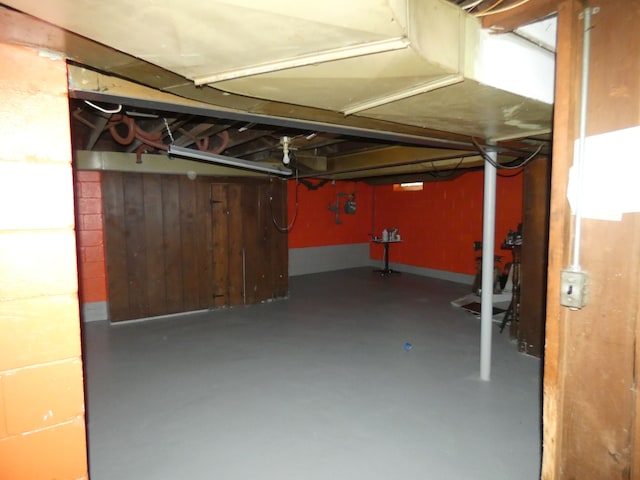 view of basement