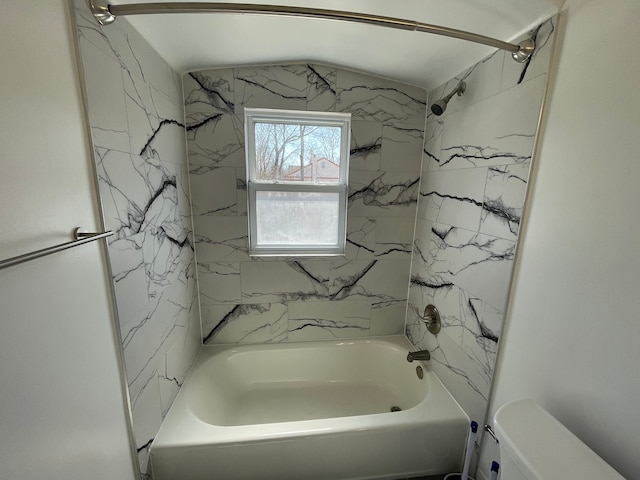 full bath with shower / tub combination and toilet