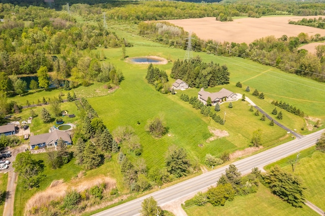 bird's eye view featuring a rural view