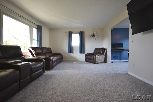 view of carpeted living room