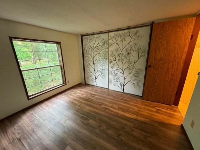 empty room featuring dark hardwood / wood-style floors