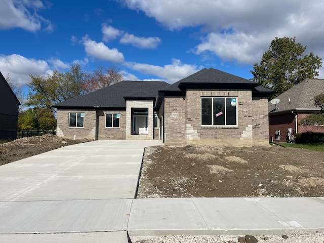 view of prairie-style home