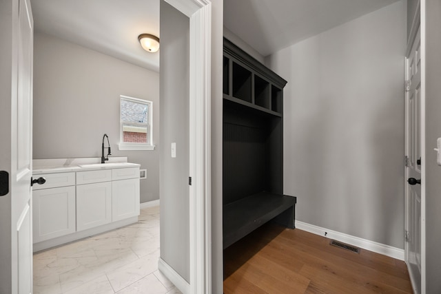 mudroom featuring sink