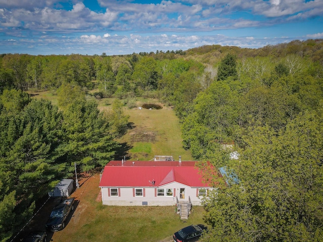 2314 Revolt Rd, Manistee, MI 49660 - view from above of property with a forest