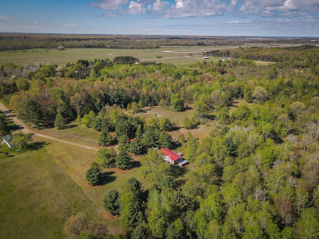 bird's eye view featuring a rural view