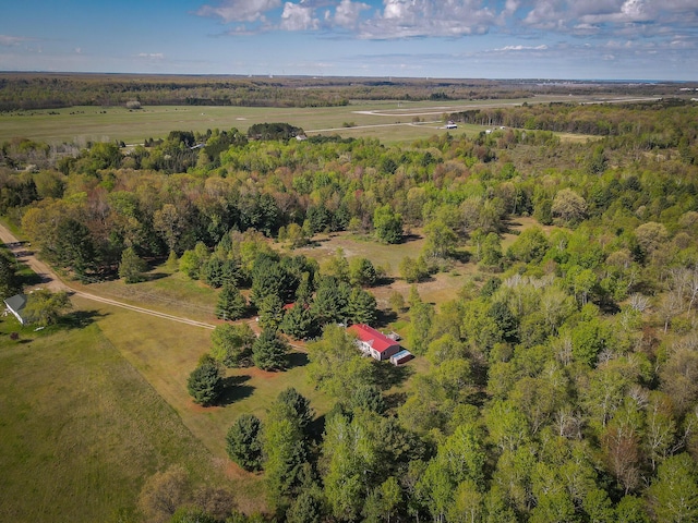 2314 Revolt Rd, Manistee, MI 49660 - aerial overview of property's location with a heavily wooded area and rural landscape