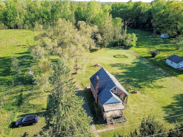 drone / aerial view featuring a rural view