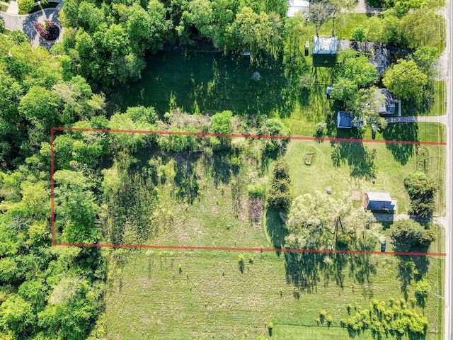 aerial view with a rural view