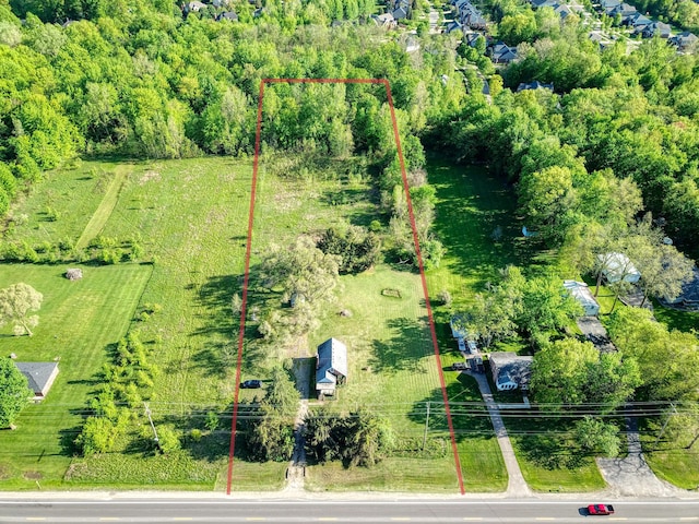 bird's eye view featuring a rural view