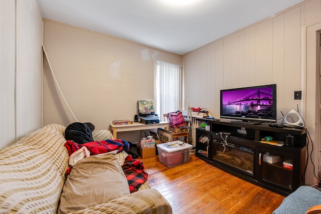 living room featuring hardwood / wood-style floors