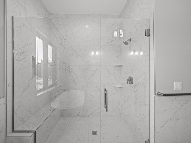 2605 Fairway, Rochester, MI 48306 - bathroom featuring a marble finish shower