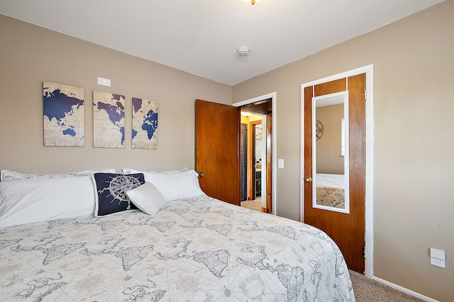 view of carpeted bedroom