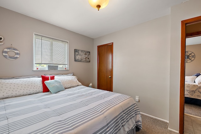 view of carpeted bedroom