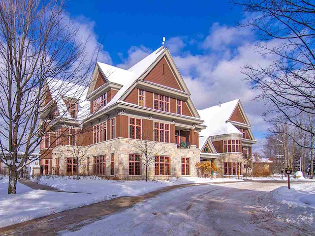 12328-UNIT335B Crystal Mountain Dr, Thompsonville, MI 49683 - view of front of property with stone siding