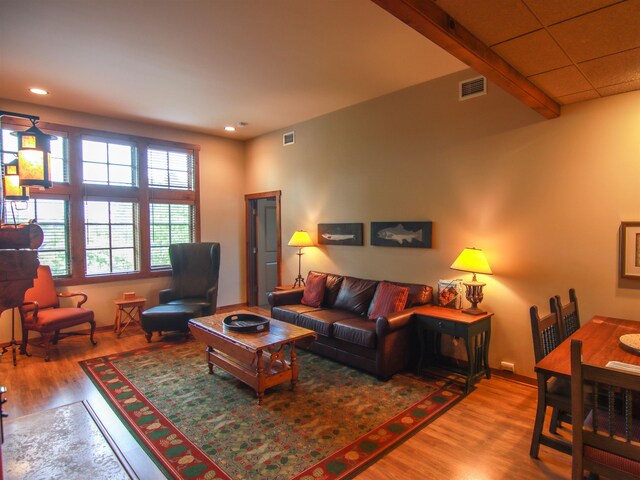 12328-UNIT335B Crystal Mountain Dr, Thompsonville, MI 49683 - living area with wood finished floors and recessed lighting