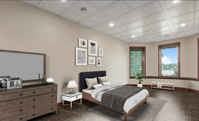 75 Chateaux Du Lac, Fenton, MI 48430 - bedroom with recessed lighting, baseboards, and granite tiled floors