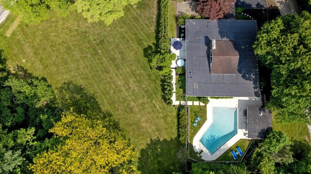 3586 E Huron River Dr, Ann Arbor, MI 48104 - aerial view of property and surrounding area featuring a pool