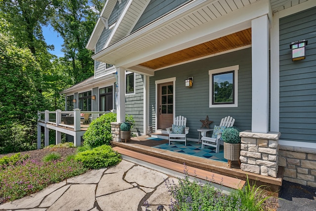 view of patio / terrace with a porch