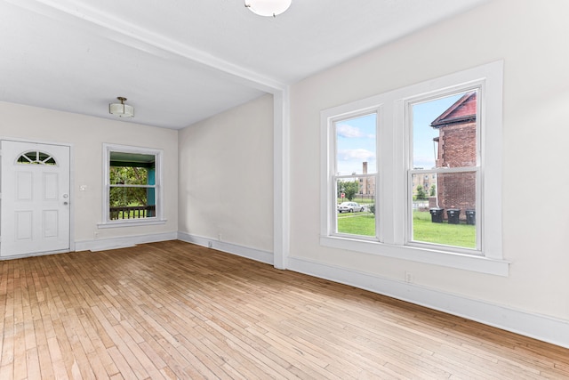 interior space featuring light hardwood / wood-style floors and a wealth of natural light