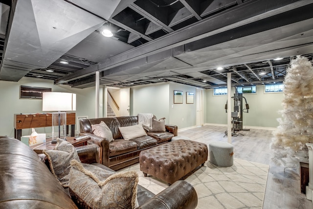 interior space with wood-type flooring